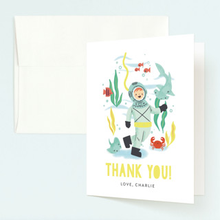 Deep Dive Children's Birthday Party Thank You Cards