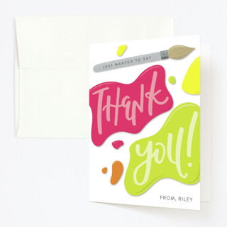 Let's Get Creative! Children's Birthday Party Thank You Cards