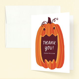 Eat, Drink, and be Scary Children's Birthday Party Thank You Cards