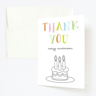 make and color Children's Birthday Party Thank You Cards