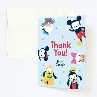 Disney's Happy Mickey & Friends Children's Birthday Party Thank You Cards