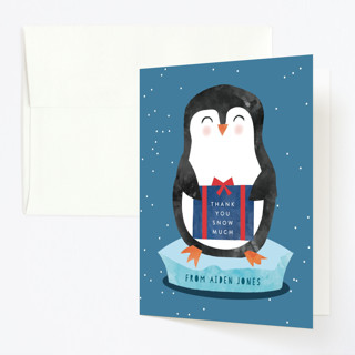 snow much fun Children's Birthday Party Thank You Cards