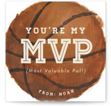 Painted Basketball Classroom Valentine's Day Cards