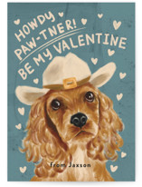 Howdy Paw-tner Classroom Valentine's Day Cards