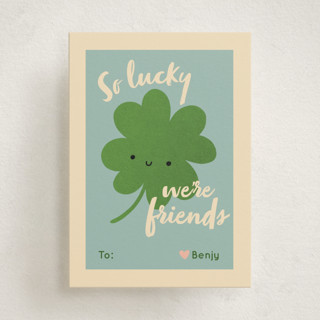 Lucky Leaf Classroom Valentine's Day Cards