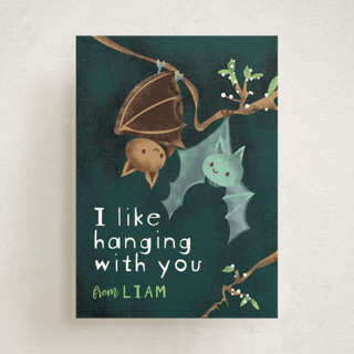 Hanging Bats Classroom Valentine's Day Cards