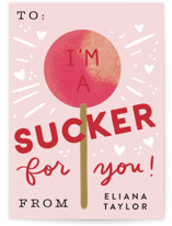 Sucker for you Classroom Valentine's Day Cards