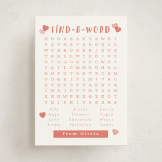 Find-A-Word Classroom Valentine's Day Cards