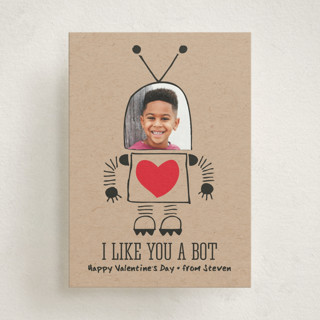 I Like You A Bot Classroom Valentine's Day Cards