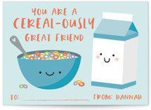 Cereal & Milk Classroom Valentine's Day Cards