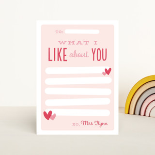 Five Things Classroom Valentine's Day Cards