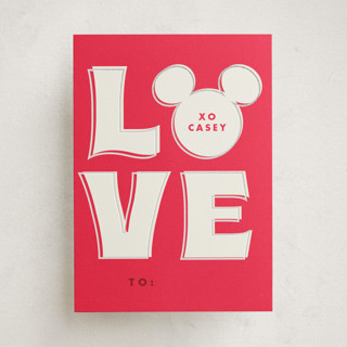 Disney's Mickey Mouse Big Love Foil-Pressed Classroom Valentine's Day Cards