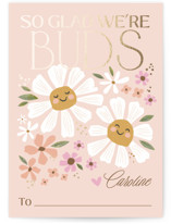 flower bud friends Foil-Pressed Classroom Valentine's Day Cards