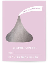 Candy Kiss Foil-Pressed Classroom Valentine's Day Cards