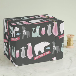 Winter Friends Personalized Wrapping Paper Sheets