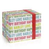 Colorful Birthday Personalized Wrapping Paper Sheets