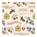 Vintage Watercolor Personalized Wrapping Paper Sheets