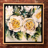 Wedding Bouquet, 12 x 12 in, Painting Commission Commissioned Original Painting