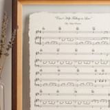 Your First Dance Music Sheet on Handmade Cotton Paper Professional Framed! Commissioned Original Painting