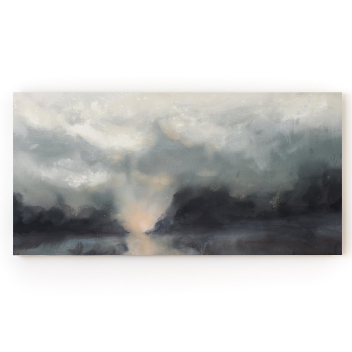 Abstract Landscape, 24x48in., Painting Commission Commissioned Original Painting by Christa