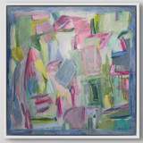 Custom Abstract Painting – 36” x 36” Acrylic on Canvas (Framed) Commissioned Original Painting