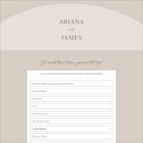 Digital Wedding Address Collection Cards