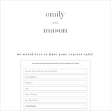 Digital Wedding Address Collection Cards