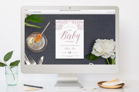 Garden Naming Bris and Baby Naming Online Invitations