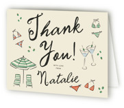Tinis and Bikinis Bachelorette Party Thank You Cards