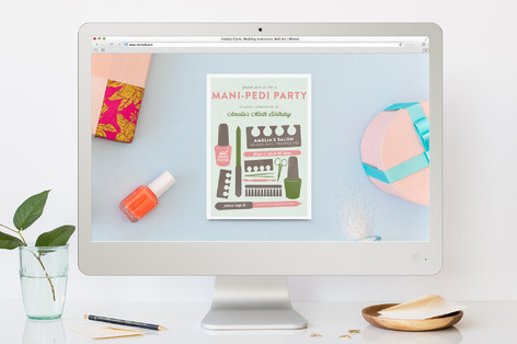 Birthday Mani Children's Birthday Party Online Invitations