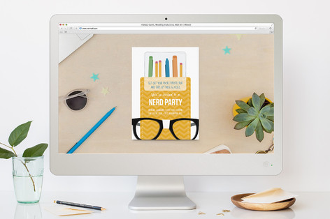 Pocket Protector Nerd Party Cocktail Party Online Invitations