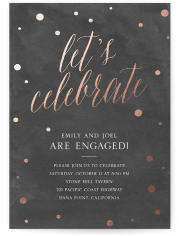 Engagement Party Online Invitations Minted Fotojet's online invitation maker offers plenty of free templates, hundreds of clipart images and text samples to help you create invitation cards design easily and quickly. engagement party online invitations