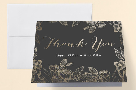 Botanical Engagement Engagement Party Thank You Cards