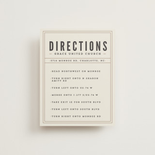 Classic Type Direction Cards