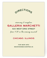 Trattoria Direction Cards