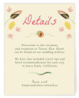Romantic Tropical Wedding Direction Cards