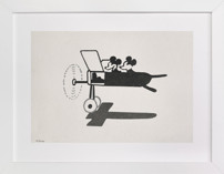 Mickey and Minnie on the plane Disney Art Prints