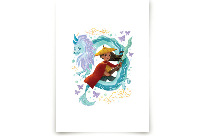 Disney's Warrior Princess Raya Disney Art Prints by curiouszhi | Minted