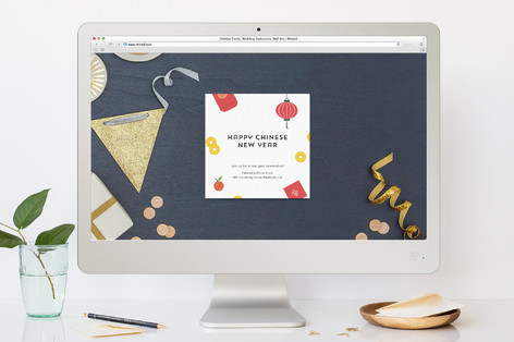 Lucky New Year Lunar New Year Online Invitations