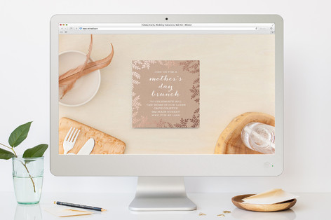 Brunch Leaves Mother's Day Online Invitations