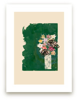 Bouquet against painted... by Bethania Lima