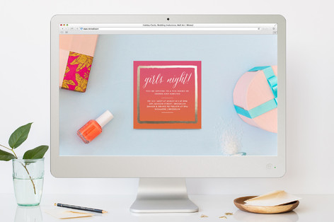 Ombre And Gold Girls Night Out Online Invitations