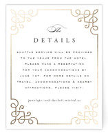 Intertwined Foil-Pressed Direction Cards