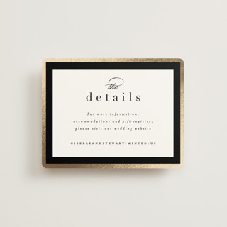 Handsome Border Foil-Pressed Direction Cards