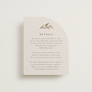 Natural Monogram Foil-Pressed Direction Cards