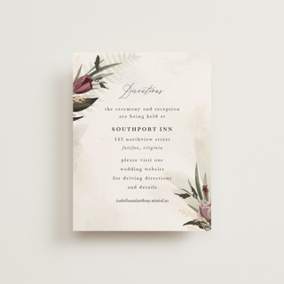 Roses & Greenery Foil-Pressed Direction Cards