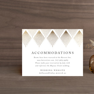 Deco Fan Border Foil-Pressed Direction Cards