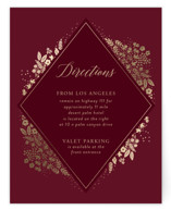 Millefleur Foil-Pressed Direction Cards