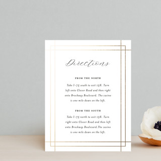 Interlace Foil-Pressed Direction Cards