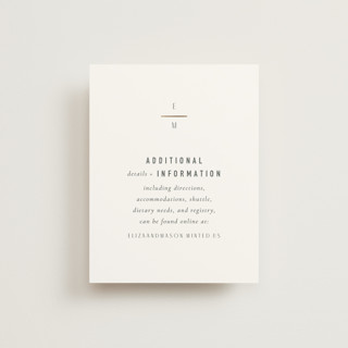 Minimal Monogram Foil-Pressed Direction Cards
